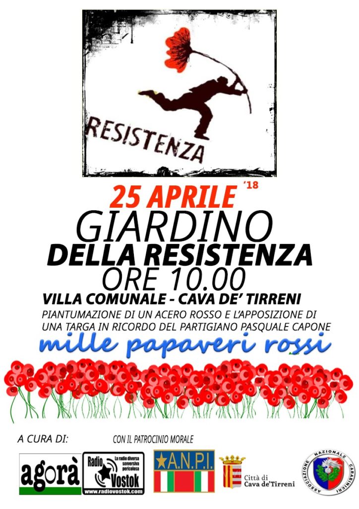 25 aprile: il giardino della resistenza a Cava